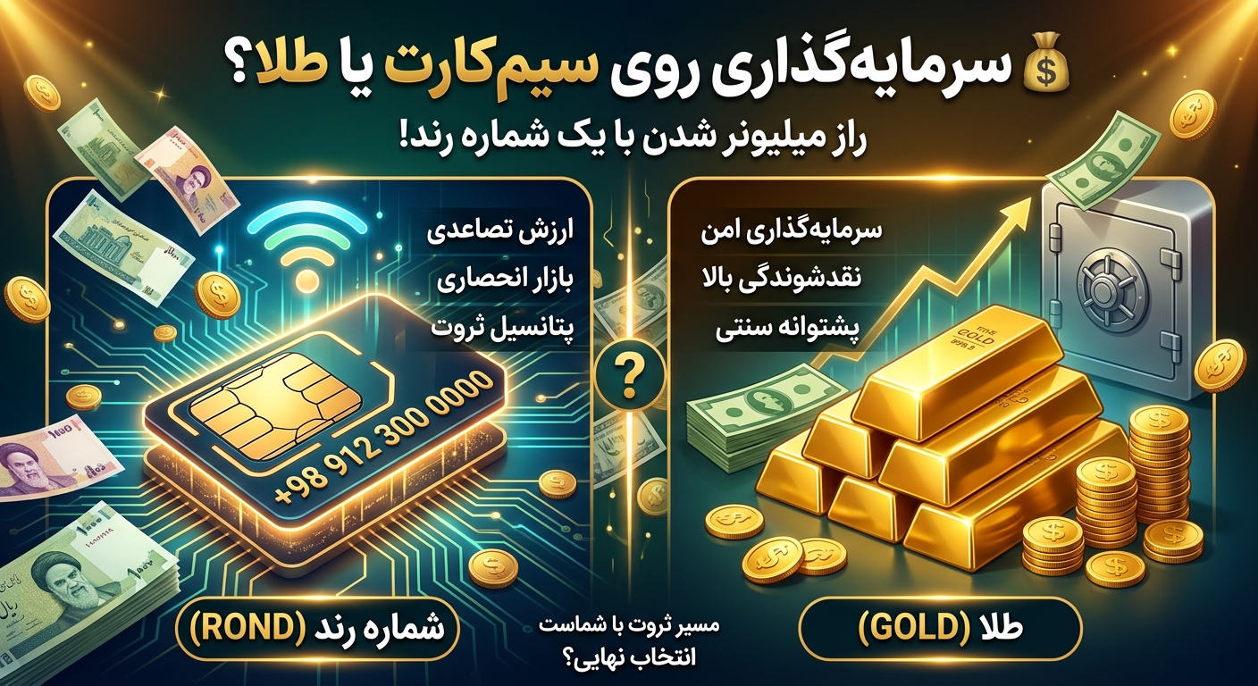💰 سرمایه‌گذاری روی سیم‌کارت یا طلا؟ راز میلیونر شدن با یک شماره رند!