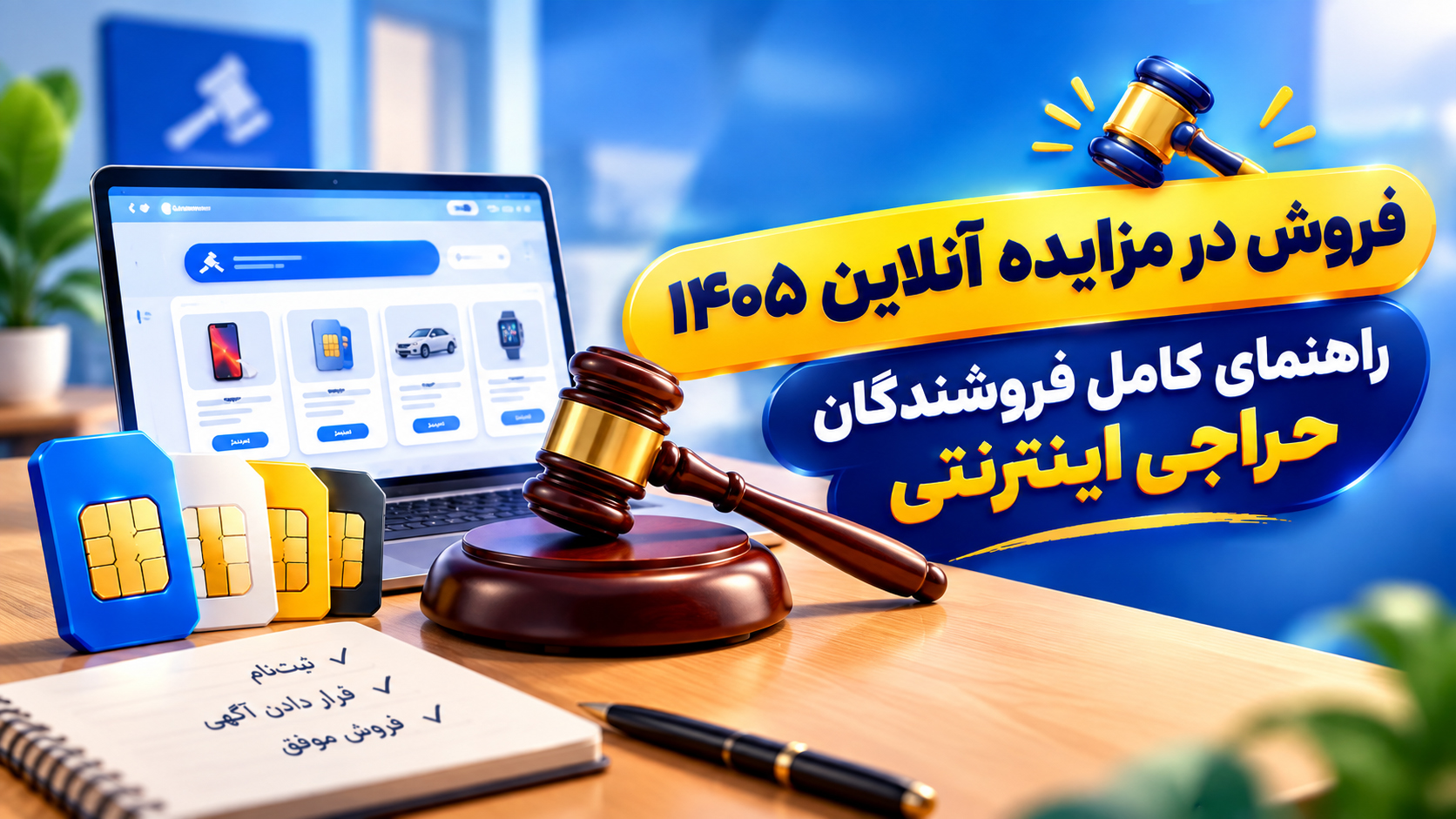 فروش در مزایده آنلاین ۱۴۰۵ | راهنمای کامل فروشندگان حراجی اینترنتی